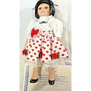 Royalton Collection Valentine Porcelain Collector Doll Red Heart Dress